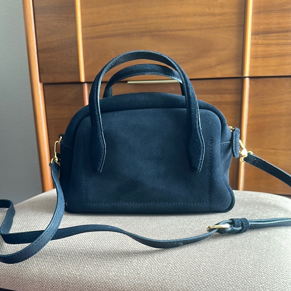 Madewell navy suede satchel